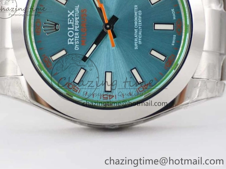 1:1 Milgauss ICE TWF Best SH3131 Blue Bracelet on 116400 SS GV 904L Dial Edition 0211